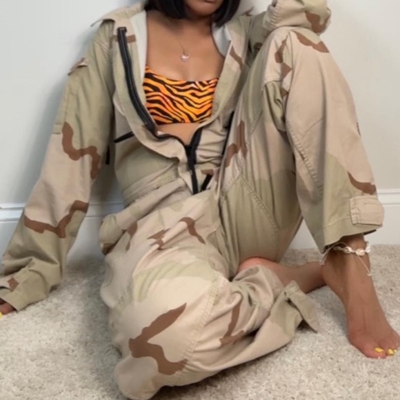 RARE Official Military Special Unit Desert Camouflage Boiler Suit Coveralls Sz L - Picture 6 of 12